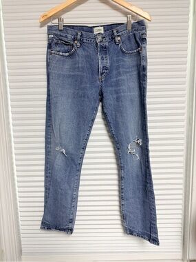 Citizens Of Humanity Medium Blue Distressed Emerson Boyfriend Jeans